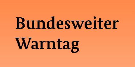 Bundesweiter Warntag
